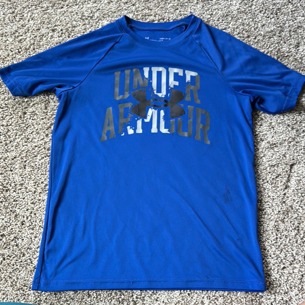 Under Armour Royal Blue Tee with Metallic Logo